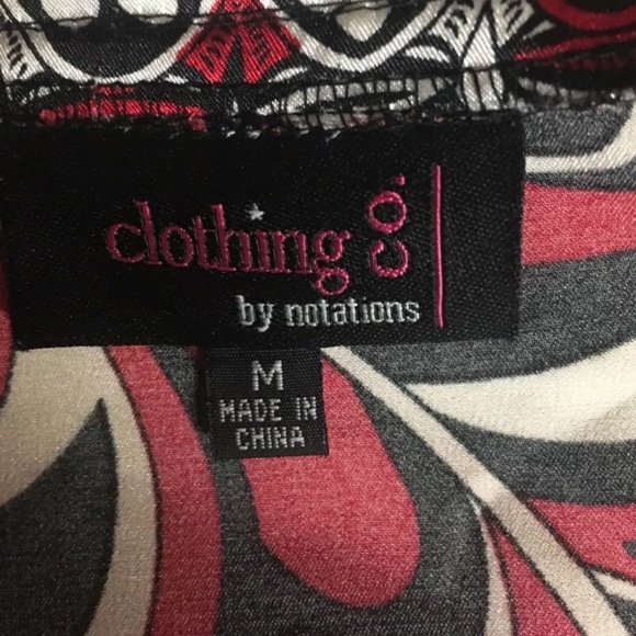 Notations Red Bell Sleeve Adjustable Tunic Top M - Picture 5 of 8